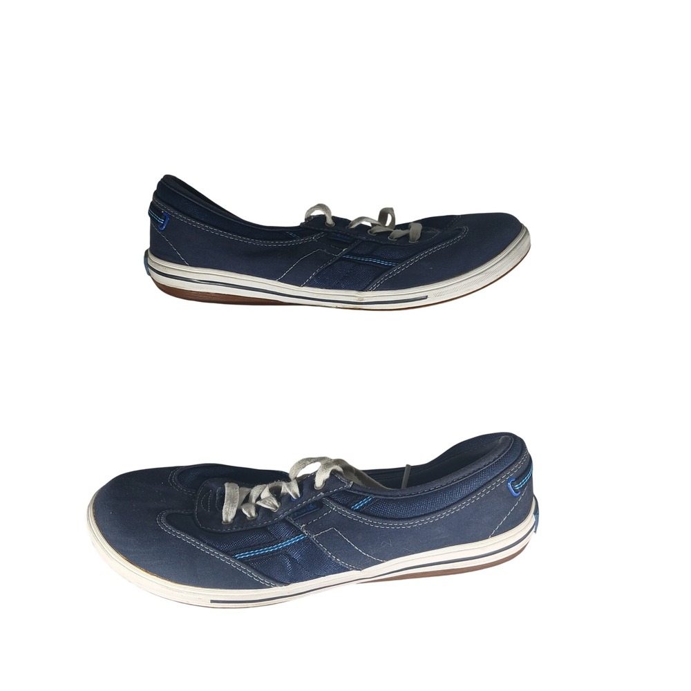 Keds Canvas Sneakers 7.5 Navy Blue Nautical Preppy Low Top WF52711